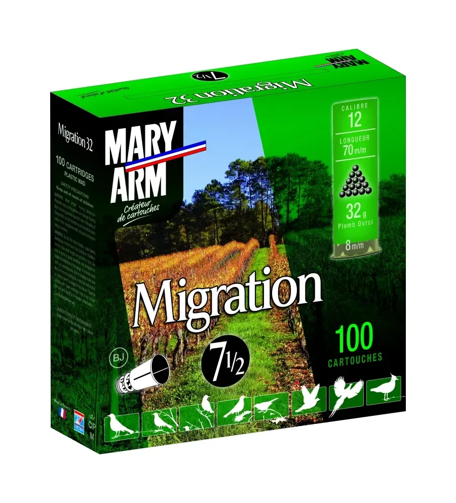 Cartouches Mary Arm Migration 32g - Cal. 12/70 
