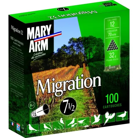 Cartouches Mary Arm Migration 32g - Cal. 12/70 