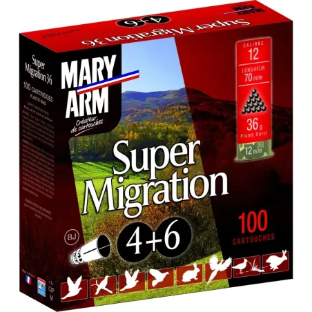 Cartouches Mary Arm Super Migration 36g Duo - Cal. 12/70  