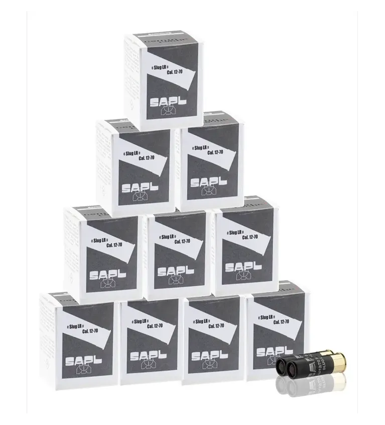 Pack de 10 boites de cartouches Gomm-Cogne à balle caoutchouc cal. 12/70 