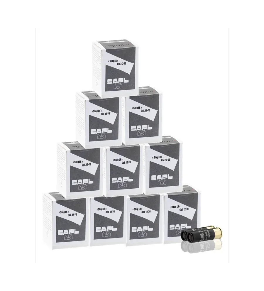 Pack de 10 boites de cartouches Gomm-Cogne à balle caoutchouc cal. 12/70 Pack de 10 boites de cartouches Gomm-Cogne à balle caoutchouc cal. 12/70
