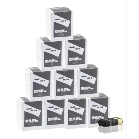 Pack de 10 boites de cartouches Gomm-Cogne à balle caoutchouc cal. 12/70 