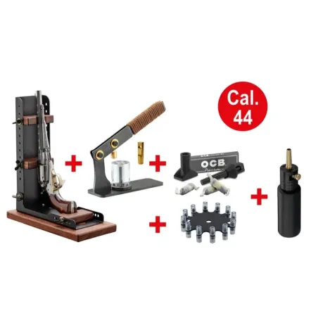 Kit BP Maker Cal 44 : Presse pour barrillet + support + poire + kit cartouches papier + amorceur 