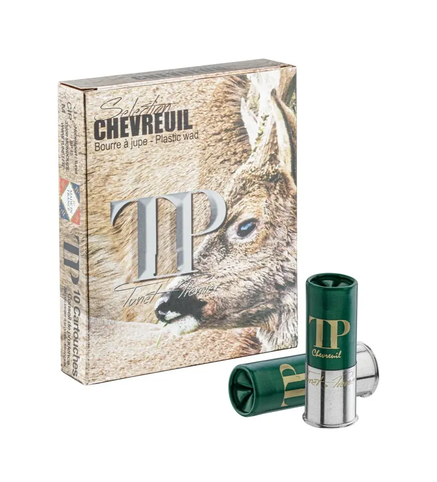 Cartouches TUNET TP Chevreuil 12/70 P1 38 g Cartouches TUNET TP Chevreuil 12/70 P1 38 g