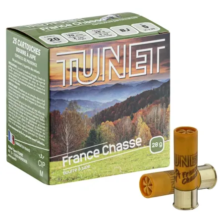 Cartouches TUNET France Chasse 20/70 Plombs 5 à 7  