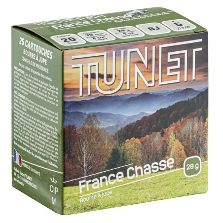 Cartouches TUNET France Chasse 20/70 Plombs 5 à 7  