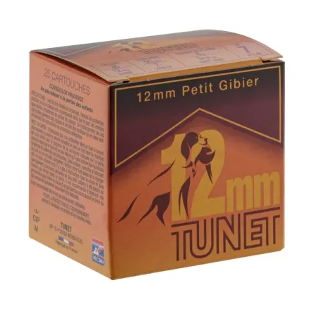 Cartouches TUNET 12 mm Plomb 6 à 8 cal. 36/50  