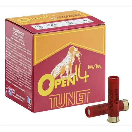 Cartouches TUNET Open 14 mm Plomb 6 et 8 cal. 32  