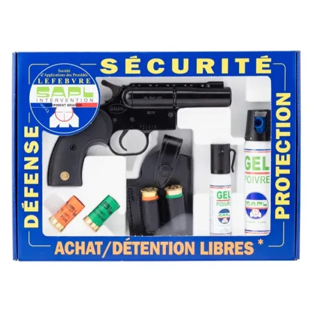 SAPL - Pack sécurité pistolet Gomm-Cogne GC27 SAPL + boîte 5 cartouches chevrotine 12/50 