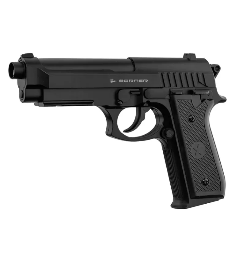 Pistolet airgun Borner 92M en polymère CO2 Cal. 4.5 mm (.177) BB's 