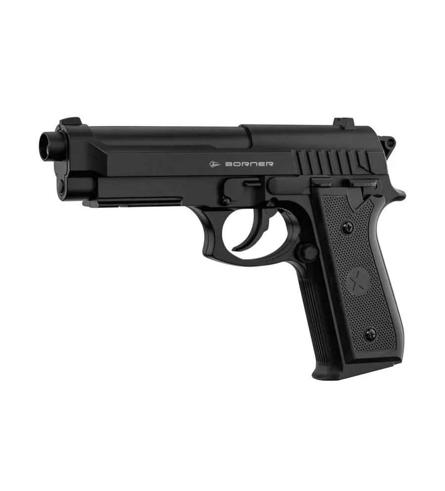 Pistolet airgun Borner 92M en polymère CO2 Cal. 4.5 mm (.177) BB's Pistolet airgun Borner 92M en polymère CO2 Cal. 4.5 mm (.177) BB's