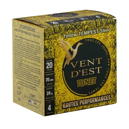 Cartouches TUNET Yellow TEMPEST 24g acier 20/70  