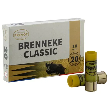 Prevot 20/70 à balle Brenneke Classic demi-blindée 24g 