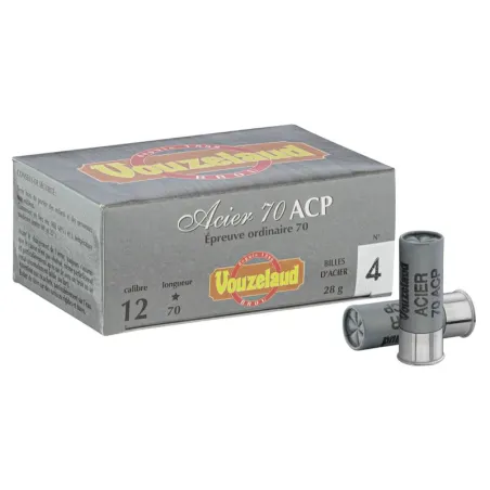 Cartouches Vouzelaud Acier 70 ACP Hautes Performances - Cal. 12/70  