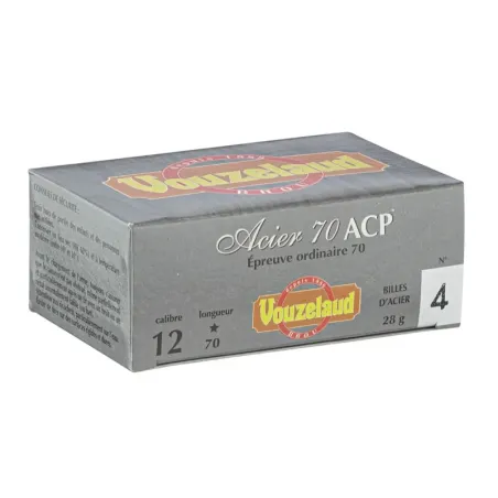 Cartouches Vouzelaud Acier 70 ACP Hautes Performances - Cal. 12/70  
