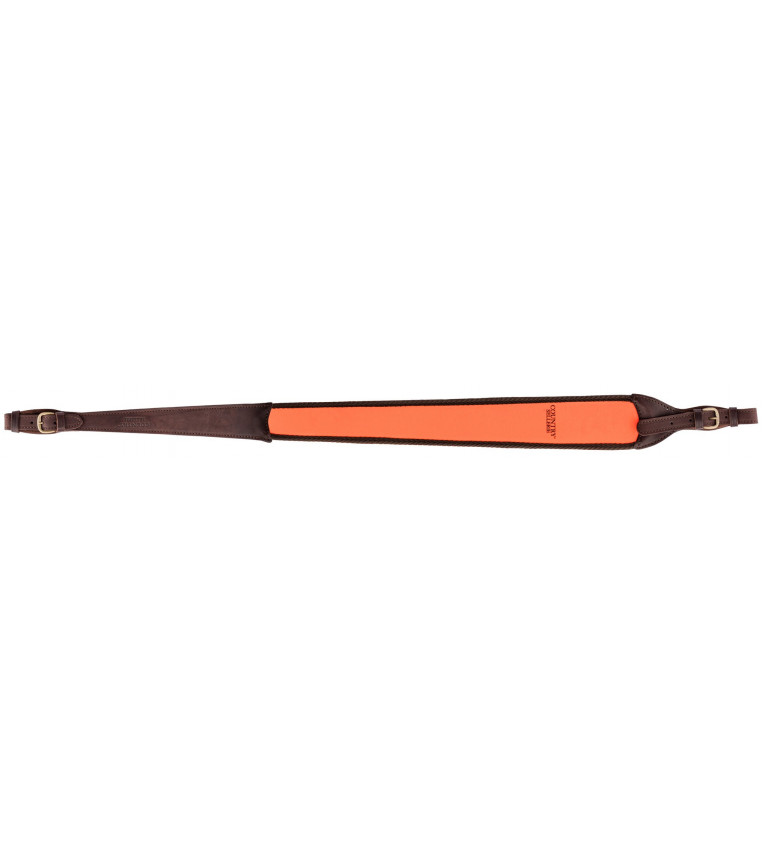 Bretelle carabine en cuir orange - Country Sellerie 