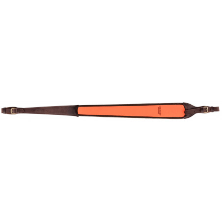 Bretelle carabine en cuir orange - Country Sellerie 