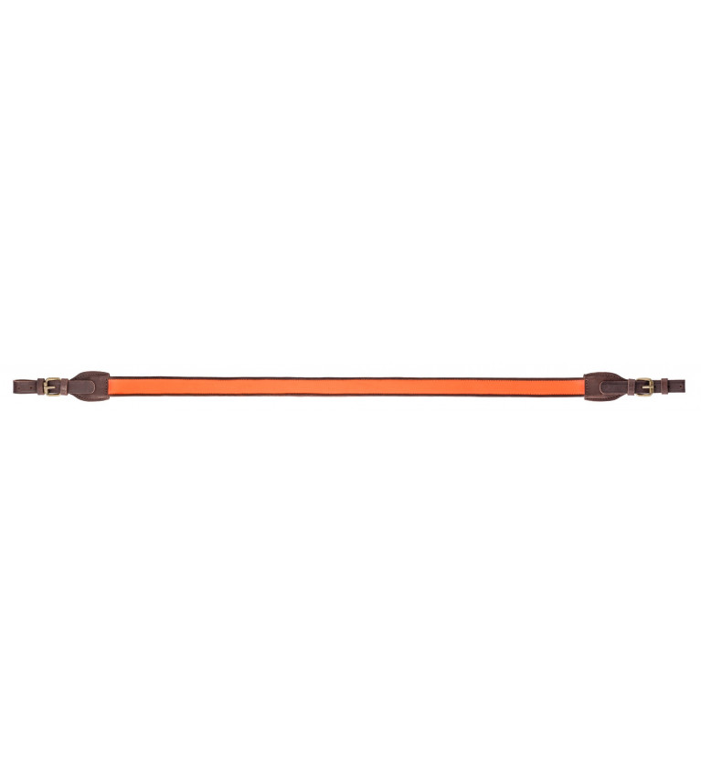 Bretelle carabine en cuir orange antidérapante - Country Sellerie 