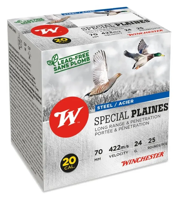 Cartouches Winchester Steel spécial plaines 20/70 24g  