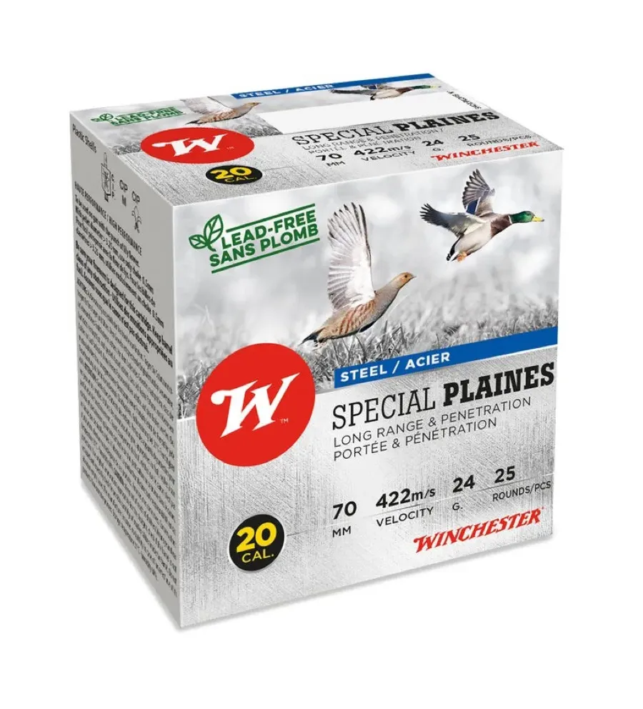 Cartouches Winchester Steel spécial plaines 20/70 24g Cartouches Winchester Steel spécial plaines 20/70 24g