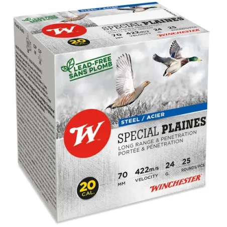 Cartouches Winchester Steel spécial plaines 20/70 24g  