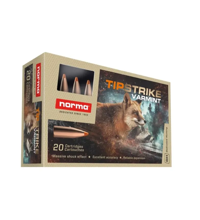 Balles Norma Tipstrike Varmint 223 Rem. 55gr 