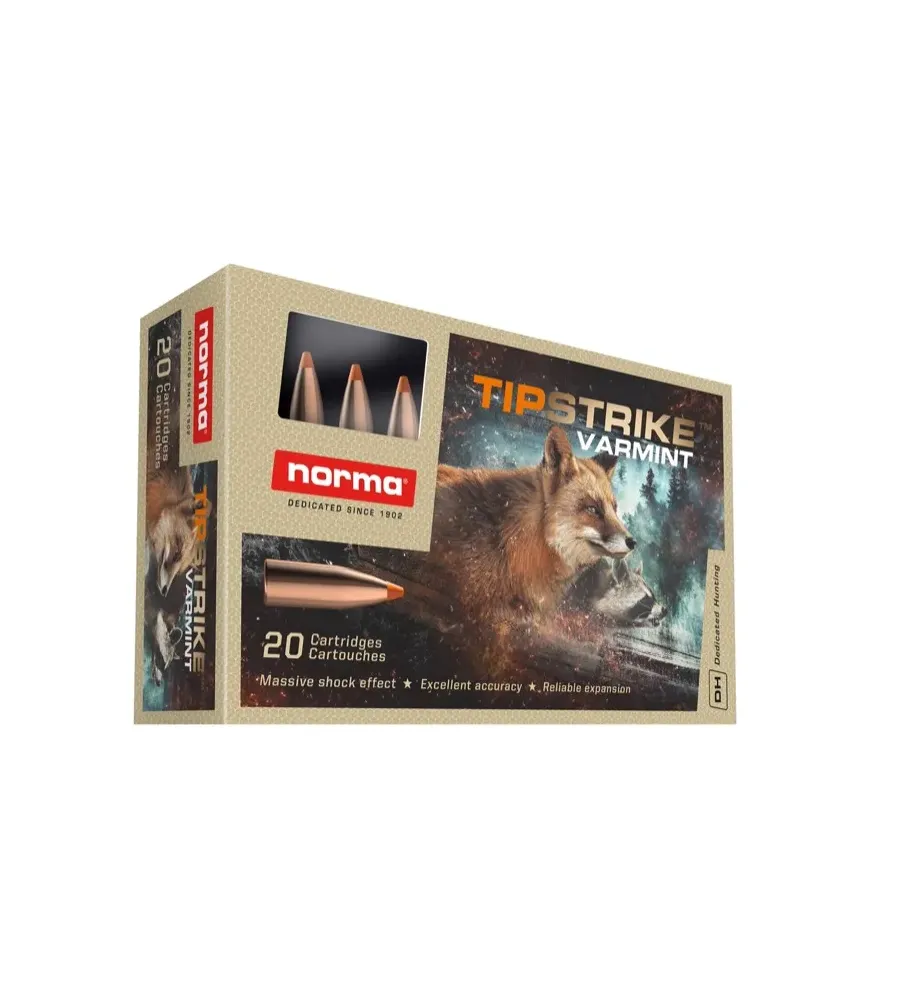 Balles Norma Tipstrike Varmint 223 Rem. 55gr Balles Norma Tipstrike Varmint 223 Rem. 55gr