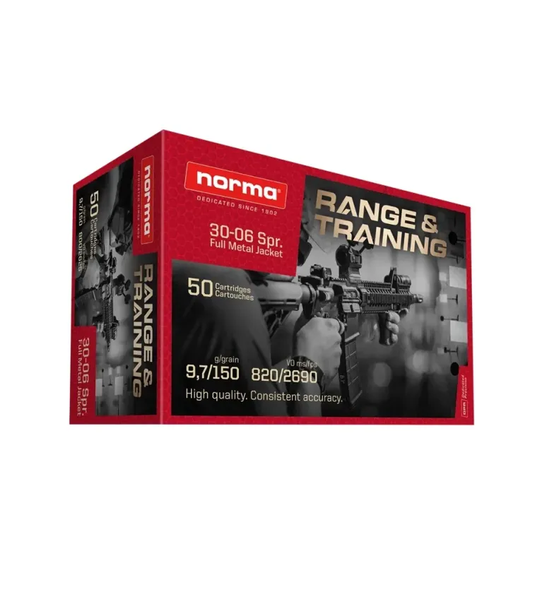 Balles Norma Range & Training - FMJ 30-06 Spring. 150gr - Tout-Chasse.fr
