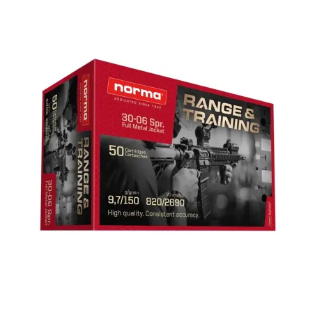 Balles Norma Range & Training - FMJ 30-06 Spring. 150gr - Tout-Chasse.fr
