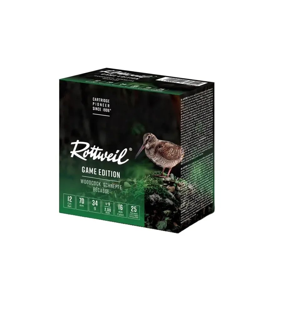 Cartouche Rottweill Becasse 20/70 x25 Cartouche Rottweill Becasse 20/70 x25