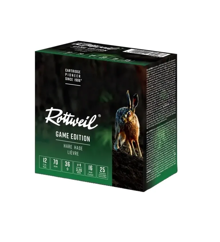 Cartouche Rottweill Lievre 12/70 x25 