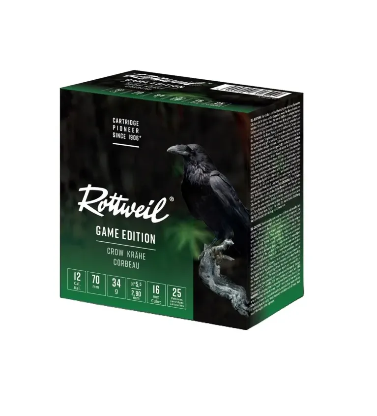 Cartouche Rottweill Corbeau 12/70 x25 