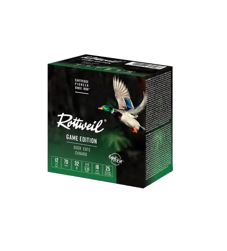 Cartouche Rottweill Canard 12/70 x25 Cartouche Rottweill Canard 12/70 x25
