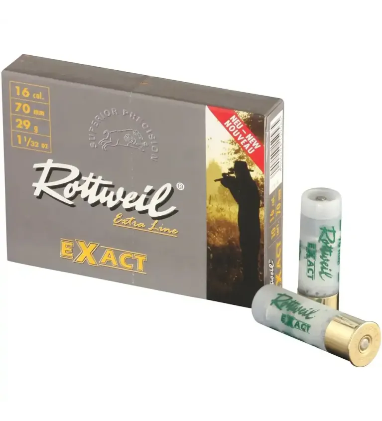 Cartouche Rottweil Exact Cal. 16/70 29g x5 - Tout-Chasse.fr