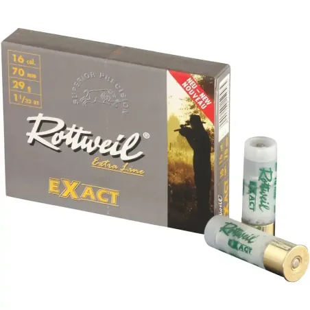 Cartouche Rottweil Exact Cal. 16/70 29g x5 - Tout-Chasse.fr