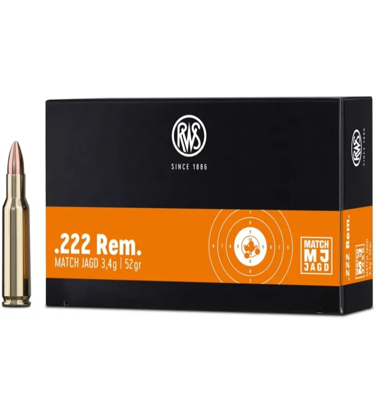 Balles Rws Match Jagd  .222 Rem.  52 grains 