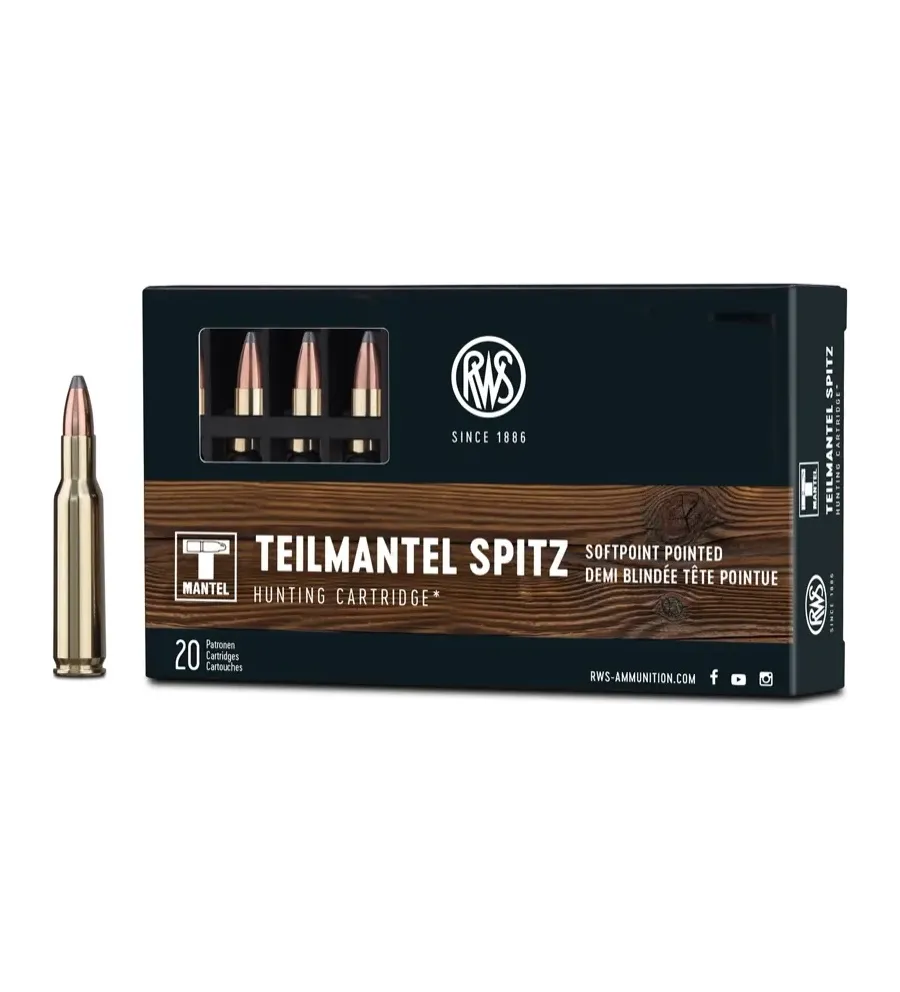 Balles Rws T Mantel 5,6x50 R Mag. 63 grains Balles Rws T Mantel 5,6x50 R Mag. 63 grains