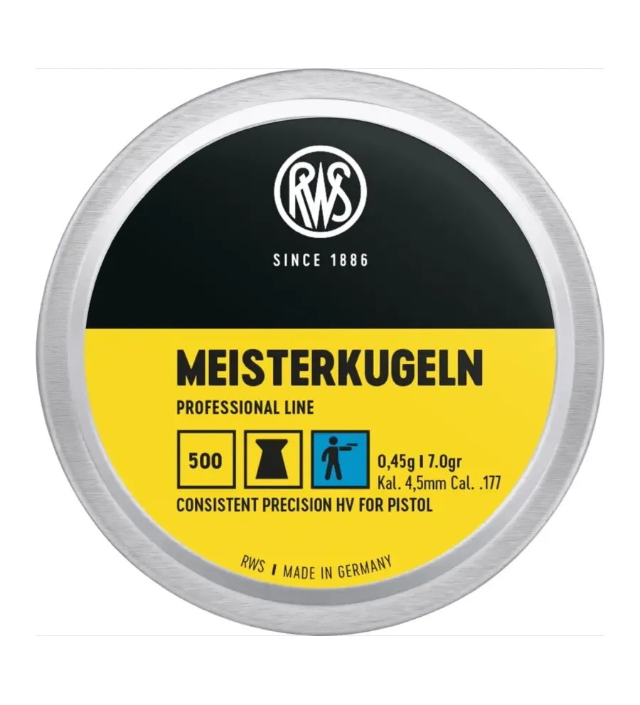 Plombs Rws Meisterkugeln 4,5mm 0,53G Plombs Rws Meisterkugeln 4,5mm 0,53G