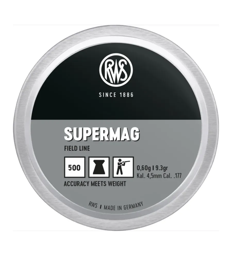 Plombs Rws Supermag 4,5mm Plombs Rws Supermag 4,5mm