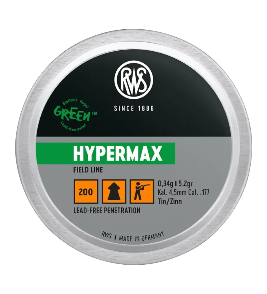 Plombs Rws Hypermax 4,5mm Plombs Rws Hypermax 4,5mm