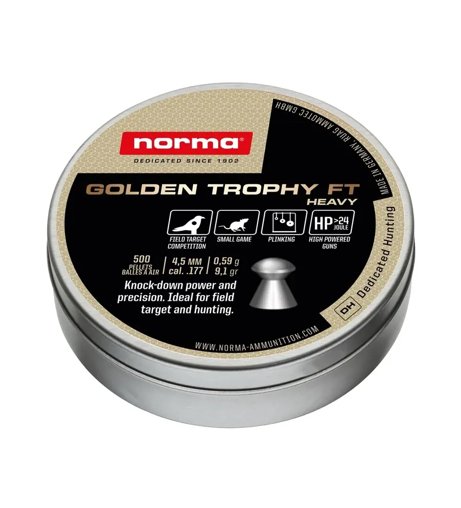 Plombs Norma GOLDEN TROPHY FT HEAVY 5,5mm Plombs Norma GOLDEN TROPHY FT HEAVY 5,5mm