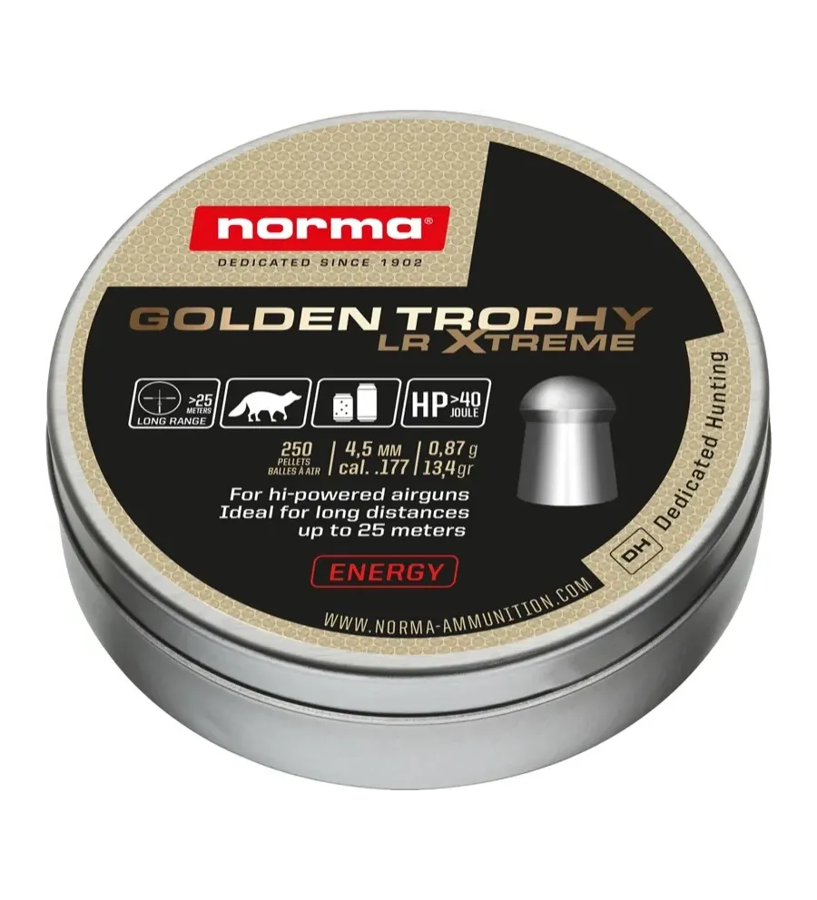 Plombs Norma GOLDEN TROPHY LR XTREME 4,5mm Plombs Norma GOLDEN TROPHY LR XTREME 4,5mm