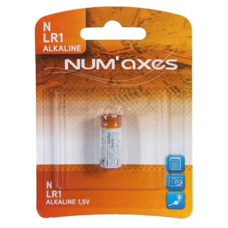 Blister 1 pile LR01 alcaline 1,5 V Num'Axes 
