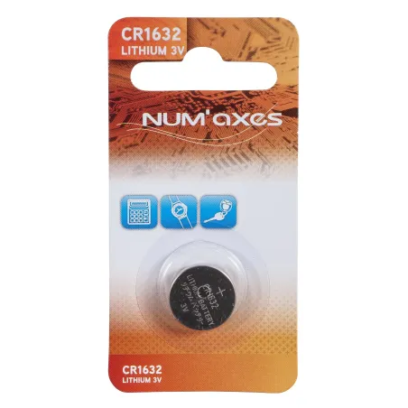 Blister 1 pile CR1632 lithium 3 V Num'Axes 