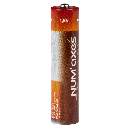 Blister 4 piles AAA LR03 alcalines 1,5 V Num'Axes 