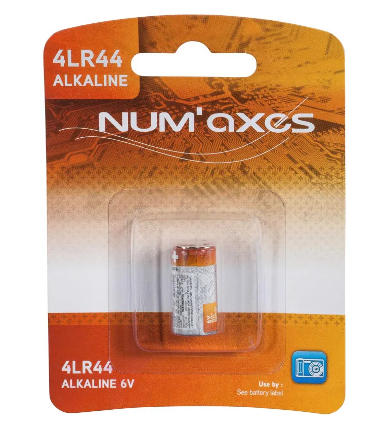 Blister 1 pile 4LR44 alcaline 6 V Num'Axes 