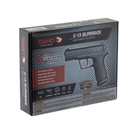 Pistolet CO2 C-15 BLOWBACK - Cal. 4,5 mm 