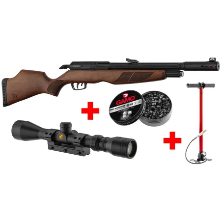 Pack Gamo Riser Punisher Cal. 5,5 mm 40 J + Lunette 3-9 x 40 WR + Pompe Flex PCP Arrow + Plombs Pro Magnum Penetration (x250) 