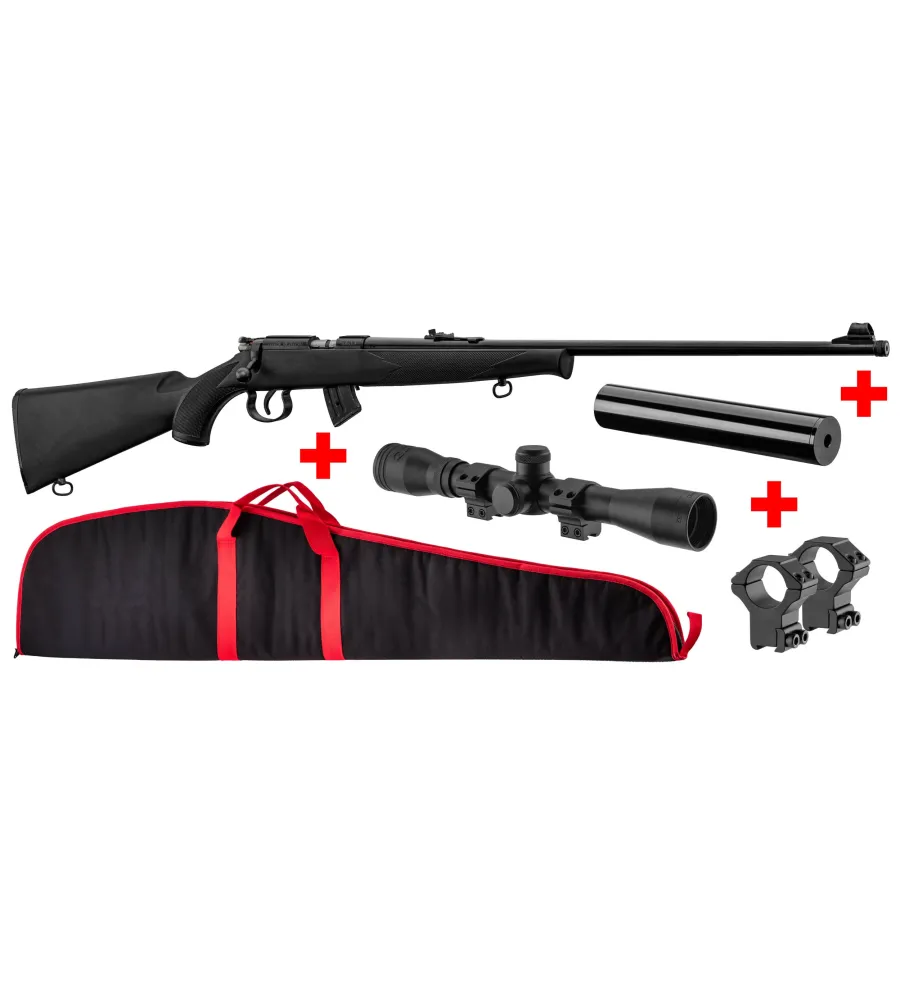 Pack carabine JW15 22 LR + Lunette + Silencieux Pack carabine JW15 22 LR + Lunette + Silencieux