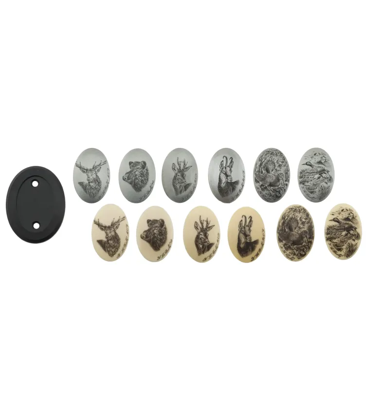 Calotte motif animaux - Ivoire ou Argent 